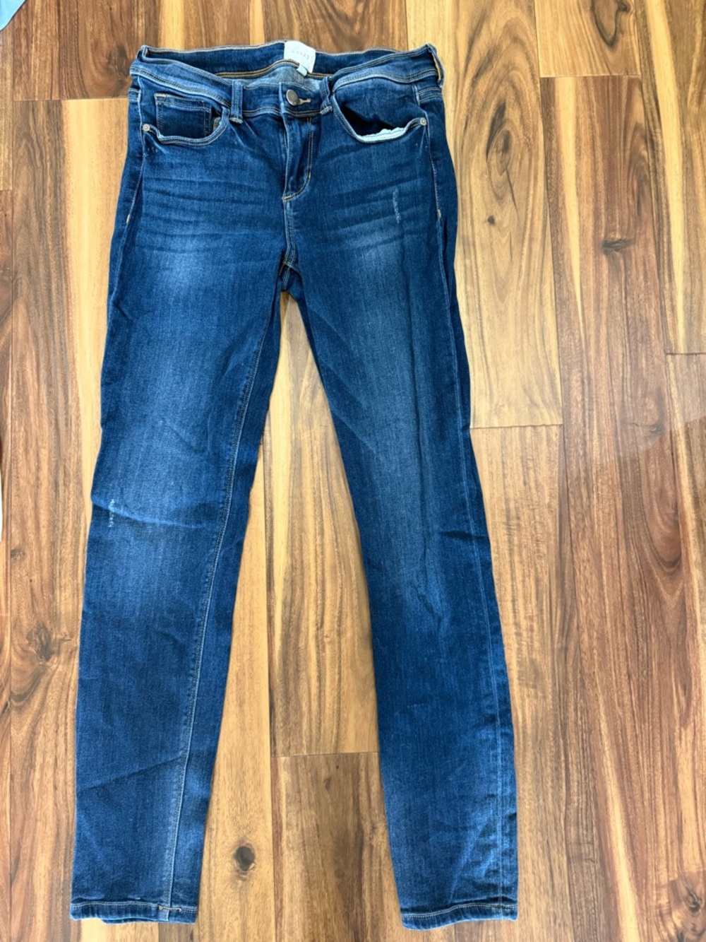 Women's Dark Indigo Skinny Jeans - Stretch Slim Fit